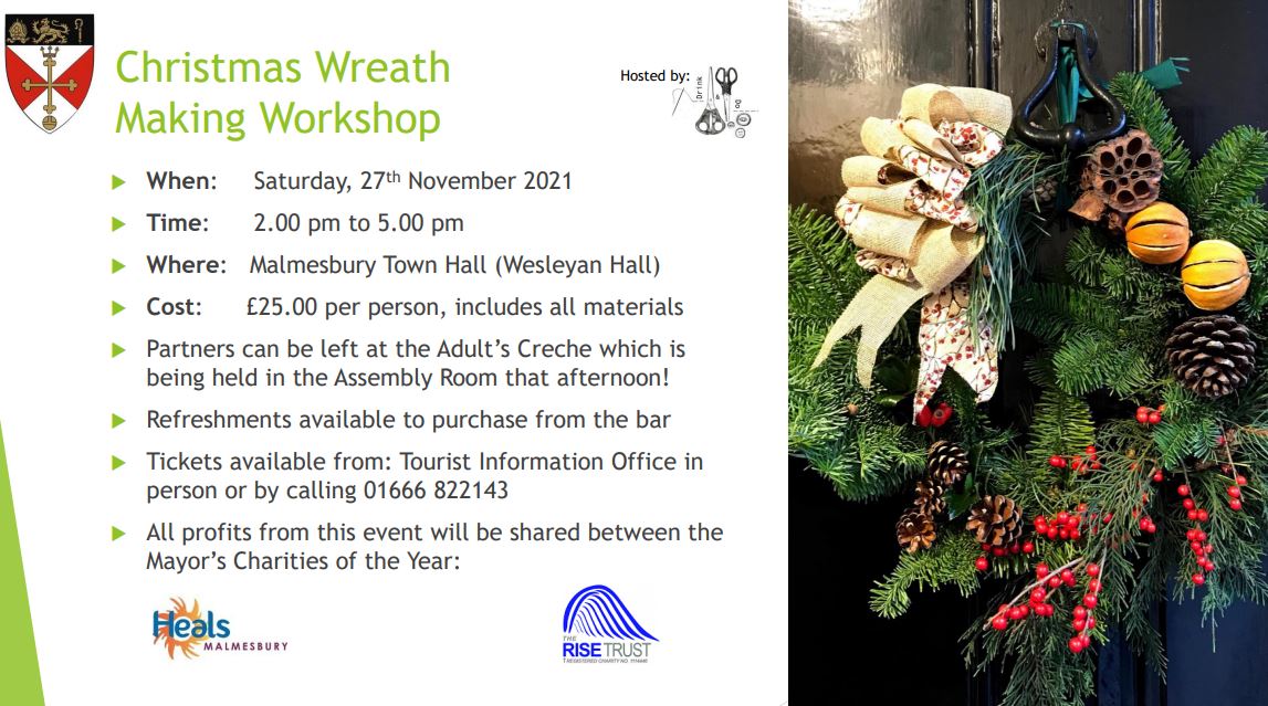 Mayor's Charity Christmas Wreath Making Workshop - Saturday 27th November 2021